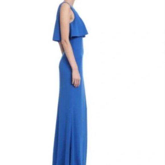 NWT Belle Badgley Mischka Fallyn Popover Crepe Gown - size 14 - Picture 4 of 10